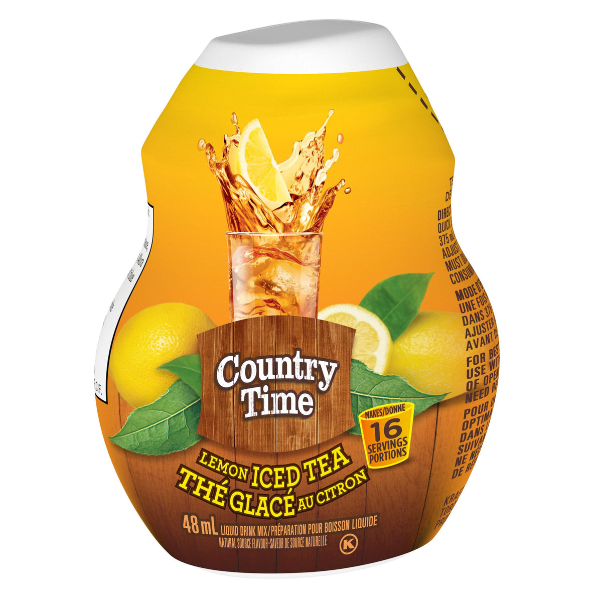 Country Time Lemon Iced Tea Liquid Drink Mix, 48mL, 12 Pack