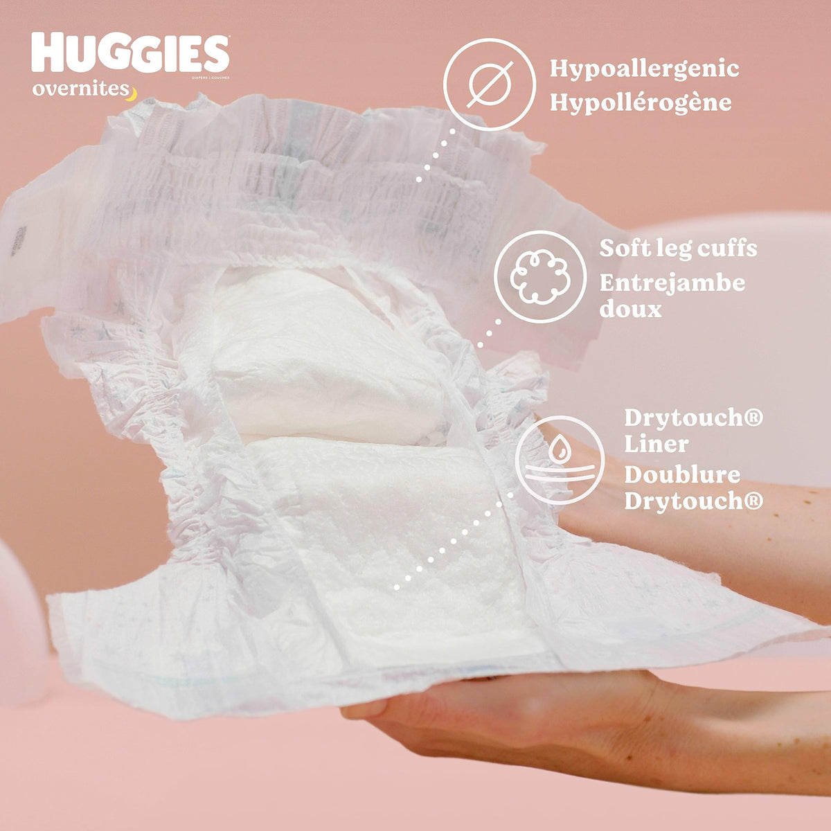 Huggies Overnites Nighttime Diapers, Size 7 (41+ lbs), 68 Count