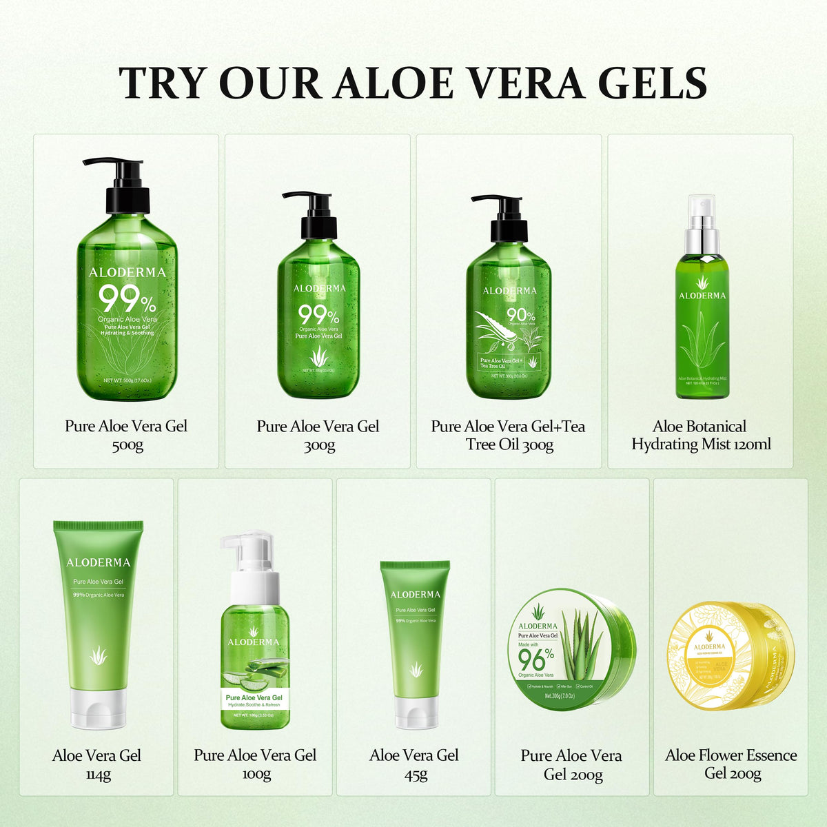 Aloderma Organic Aloe Vera Gel, 10.6 oz