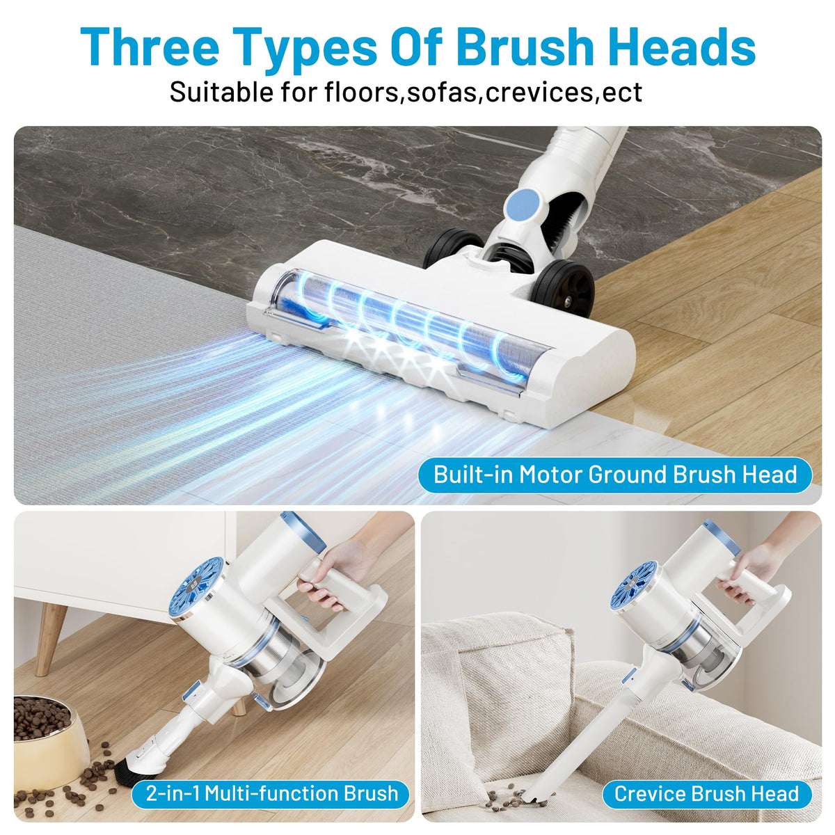 VIPSUN Cordless Stick Vacuum Cleaner with LED Screen