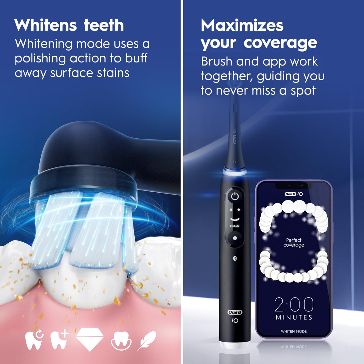 Oral-B iO6 Electric Toothbrush, Black Lava, with Travel Case