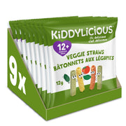 Kiddylicious Veggie Straws, 12+ Months, 9 Portions, 108 g