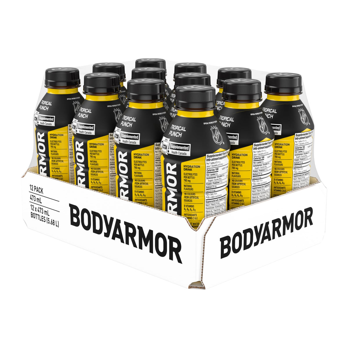 BODYARMOR SuperDrink Tropical Punch, 473 mL, 12 Pack