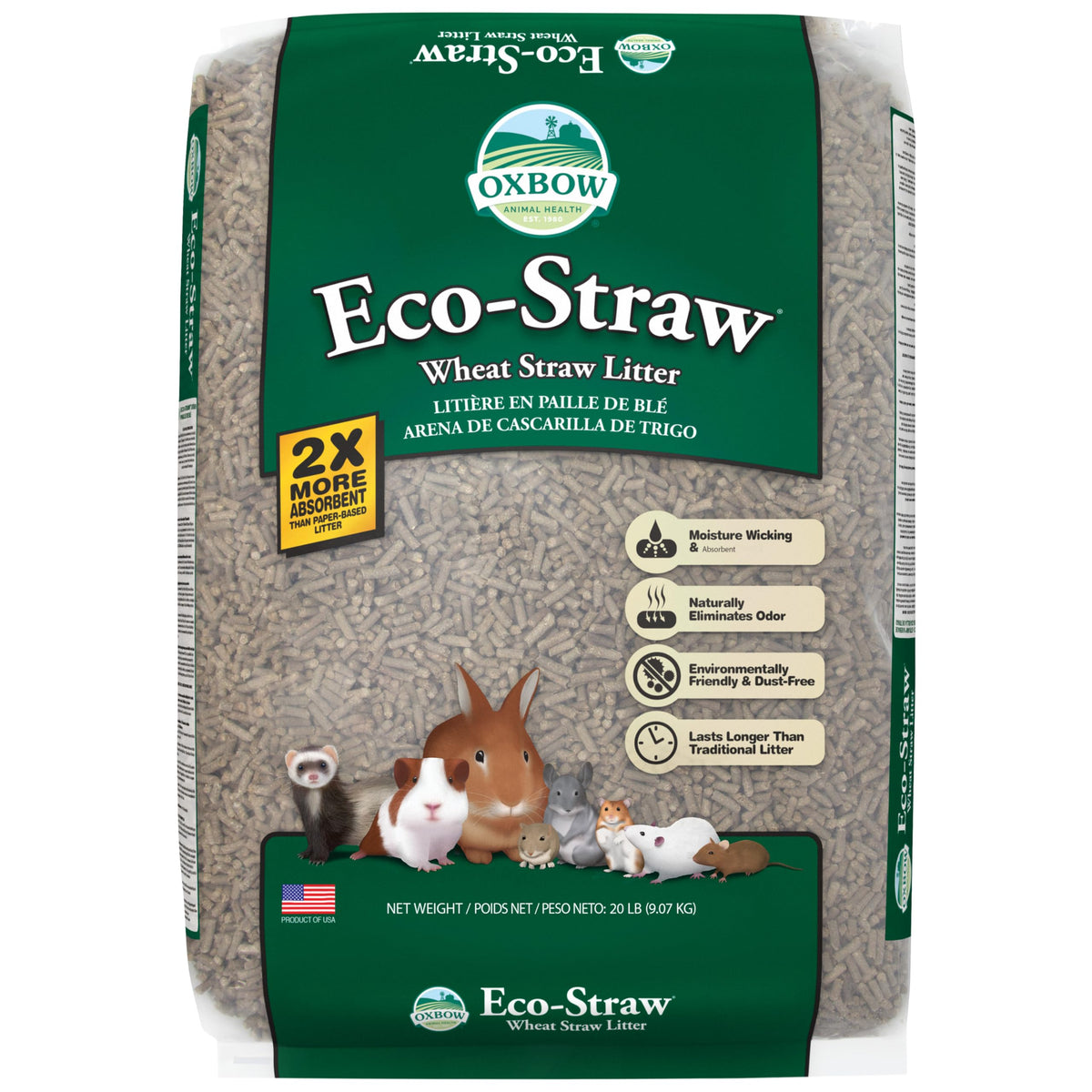 Oxbow Bene Terra Eco-Straw Bedding, 20-Pound