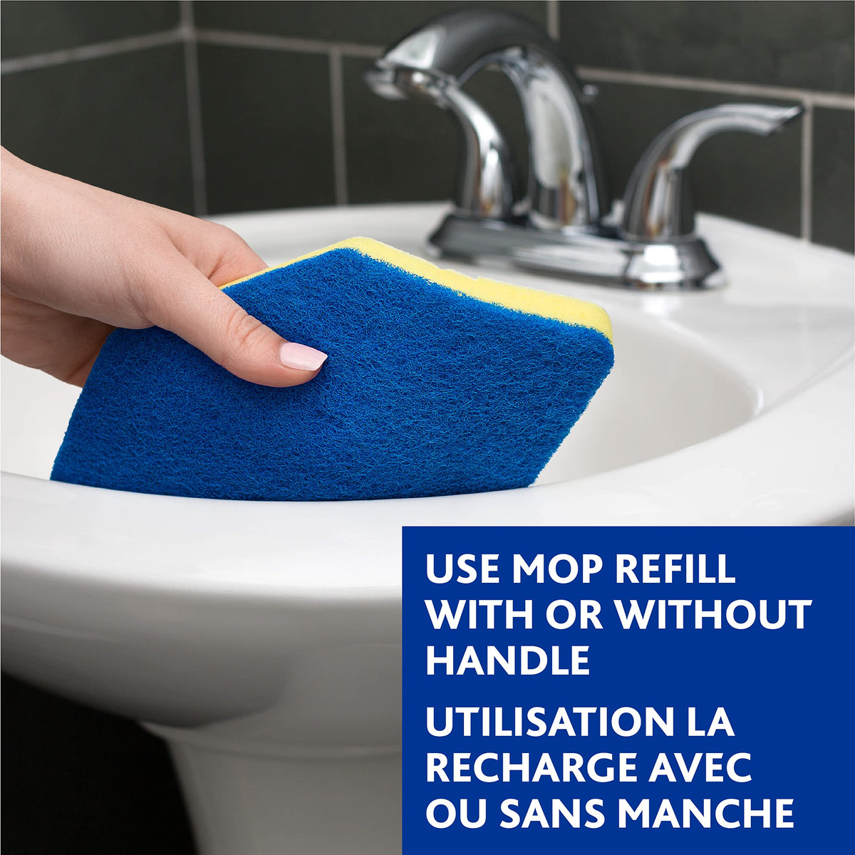 Vileda Bathroom Cleansing Set, Magic Mop, Refill, Microfibre Cloth