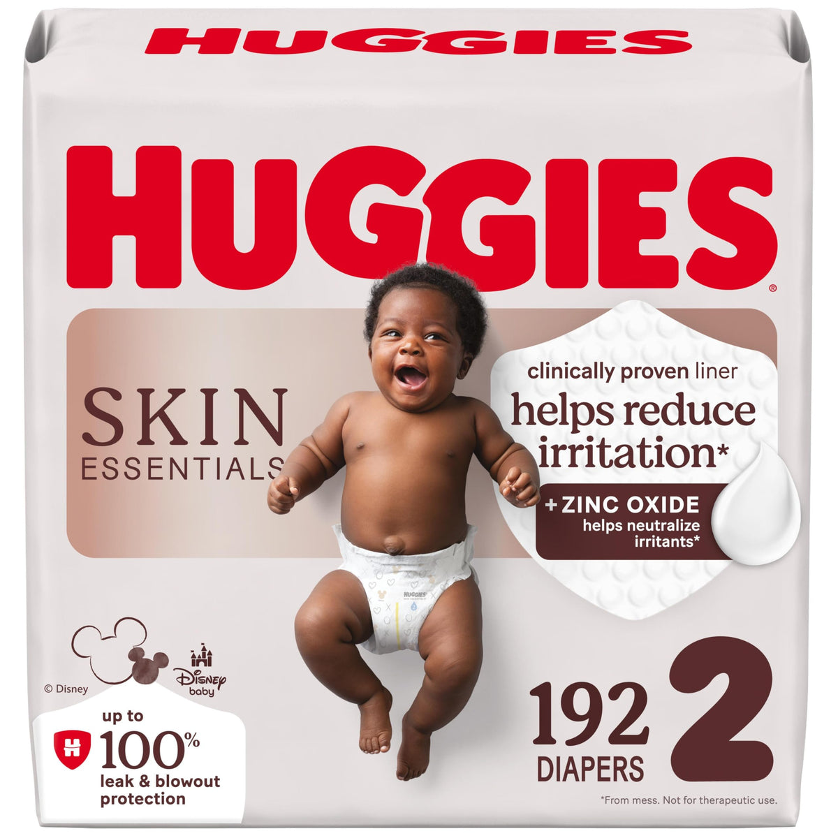 Huggies Skin Essentials Baby Diapers, Size 2 (12-18 lbs), 192 Count
