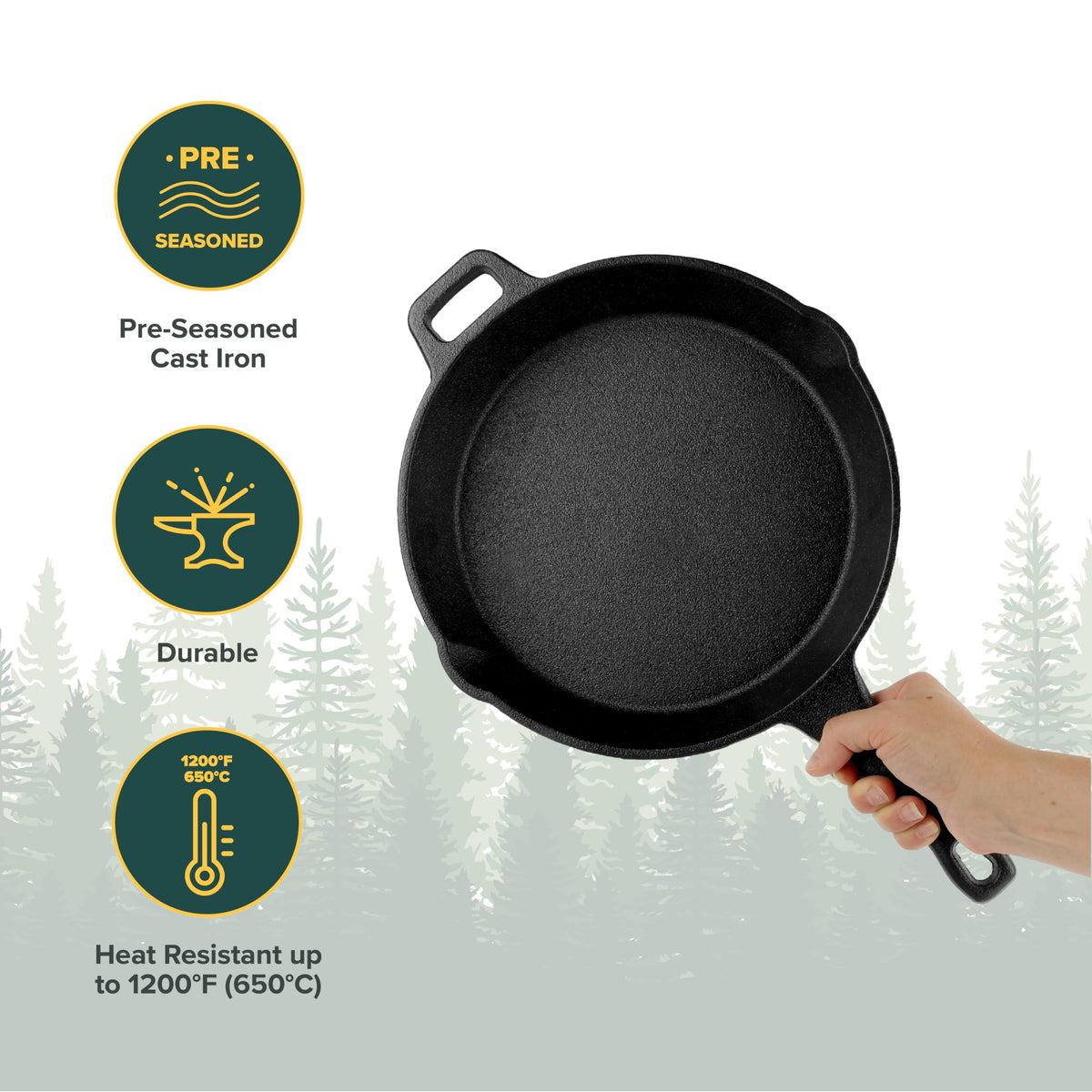 Coghlan's Cast Iron Skillet, 10.1-Inch, Pre-Seasoned