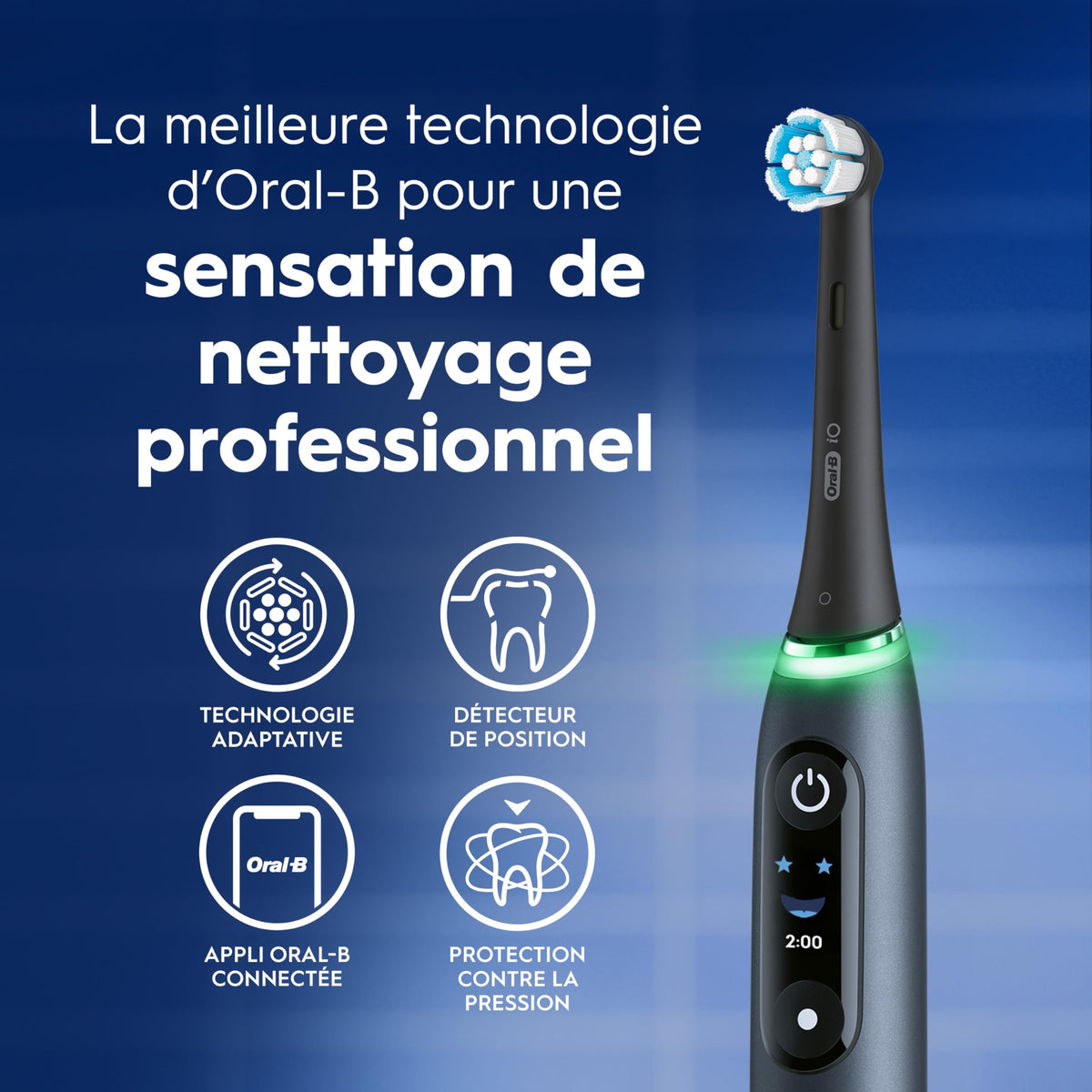 Oral-B iO9 Electric Toothbrush, Black Onyx, 4 Brush Heads
