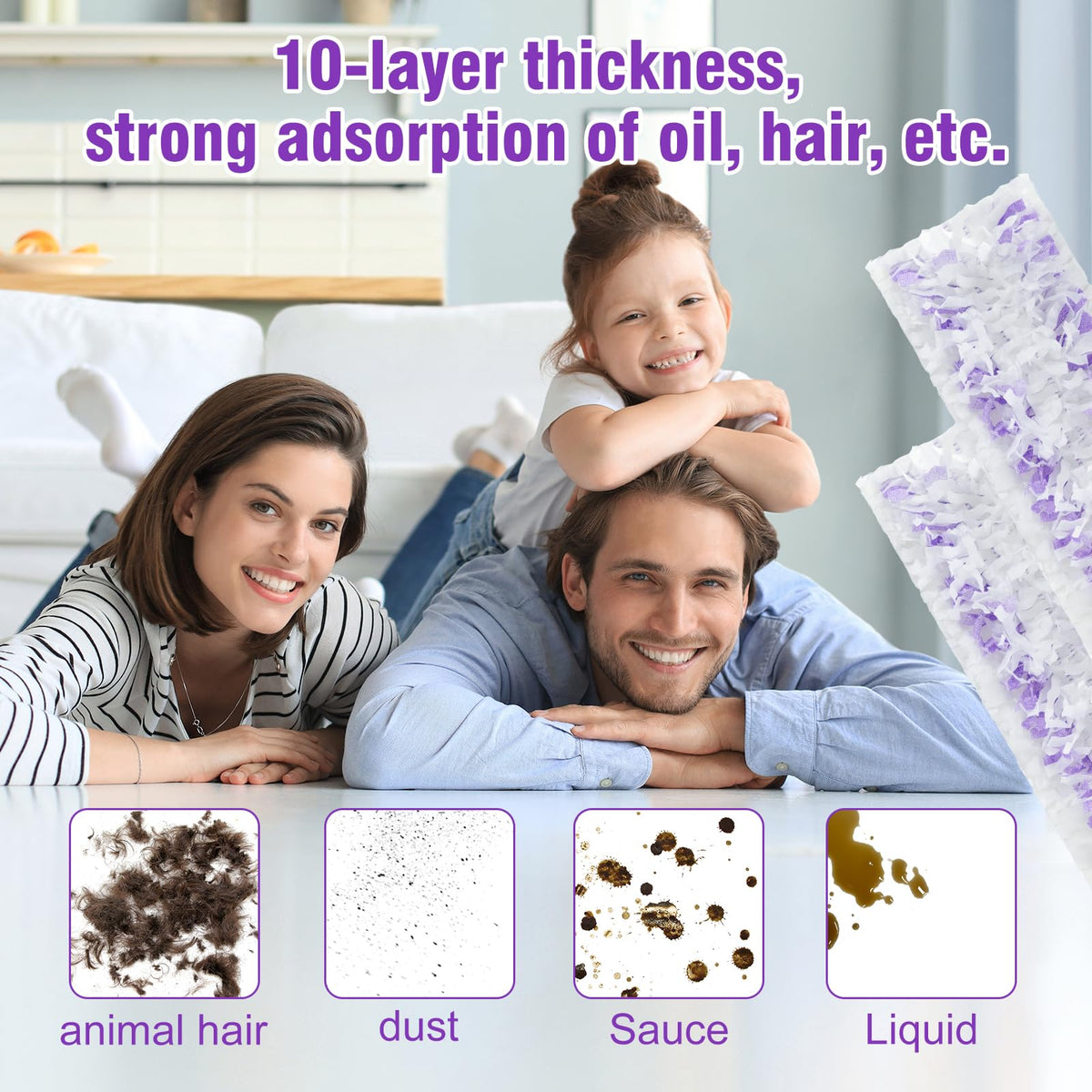 Disposable Mop Pads for Swiffer Power Mop, 30 Pack