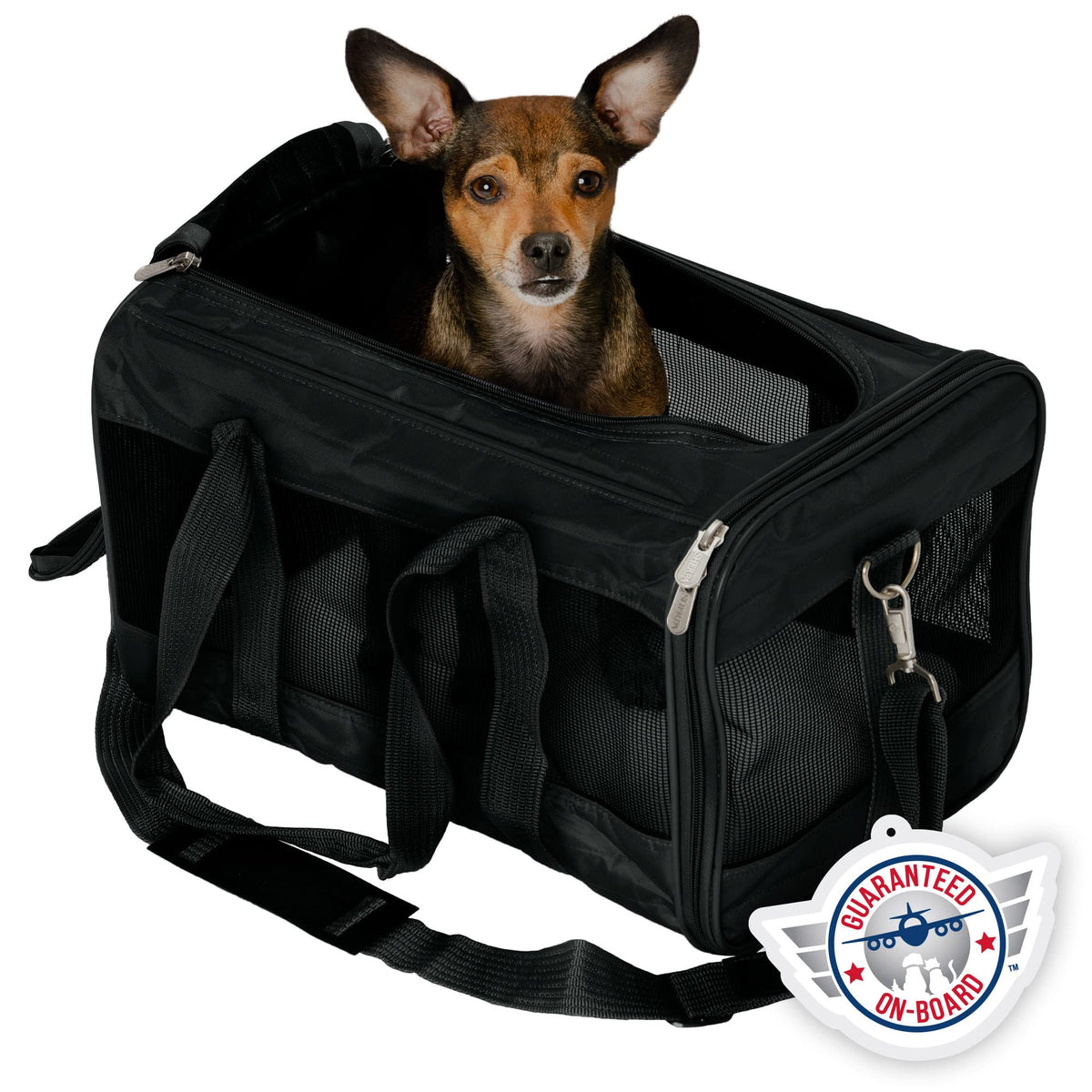SHERPA Original Deluxe Airline Approved Pet Carrier, Medium, Black
