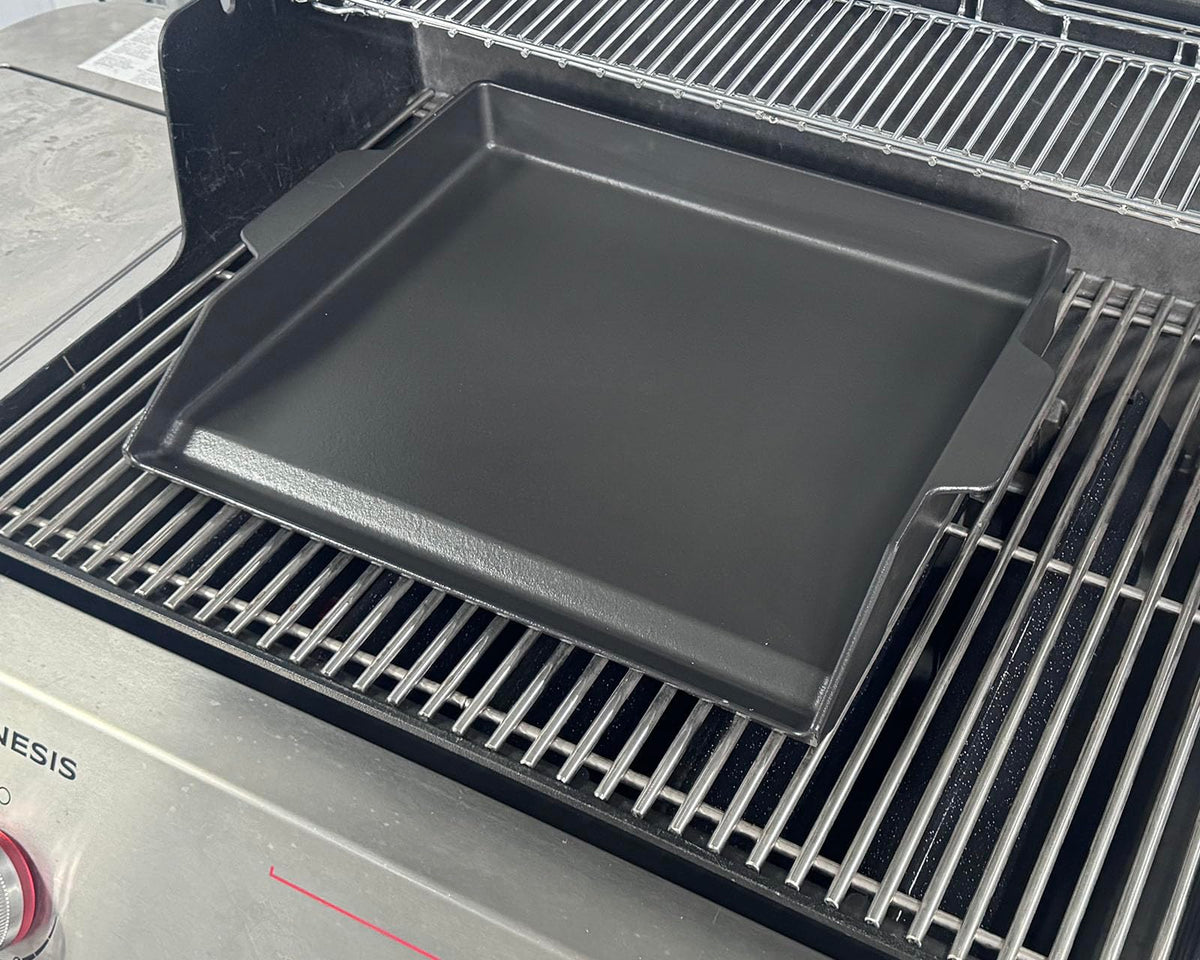 BBQ Future Universal Cast Iron Griddle with Spatula Set, 23 x 16 in