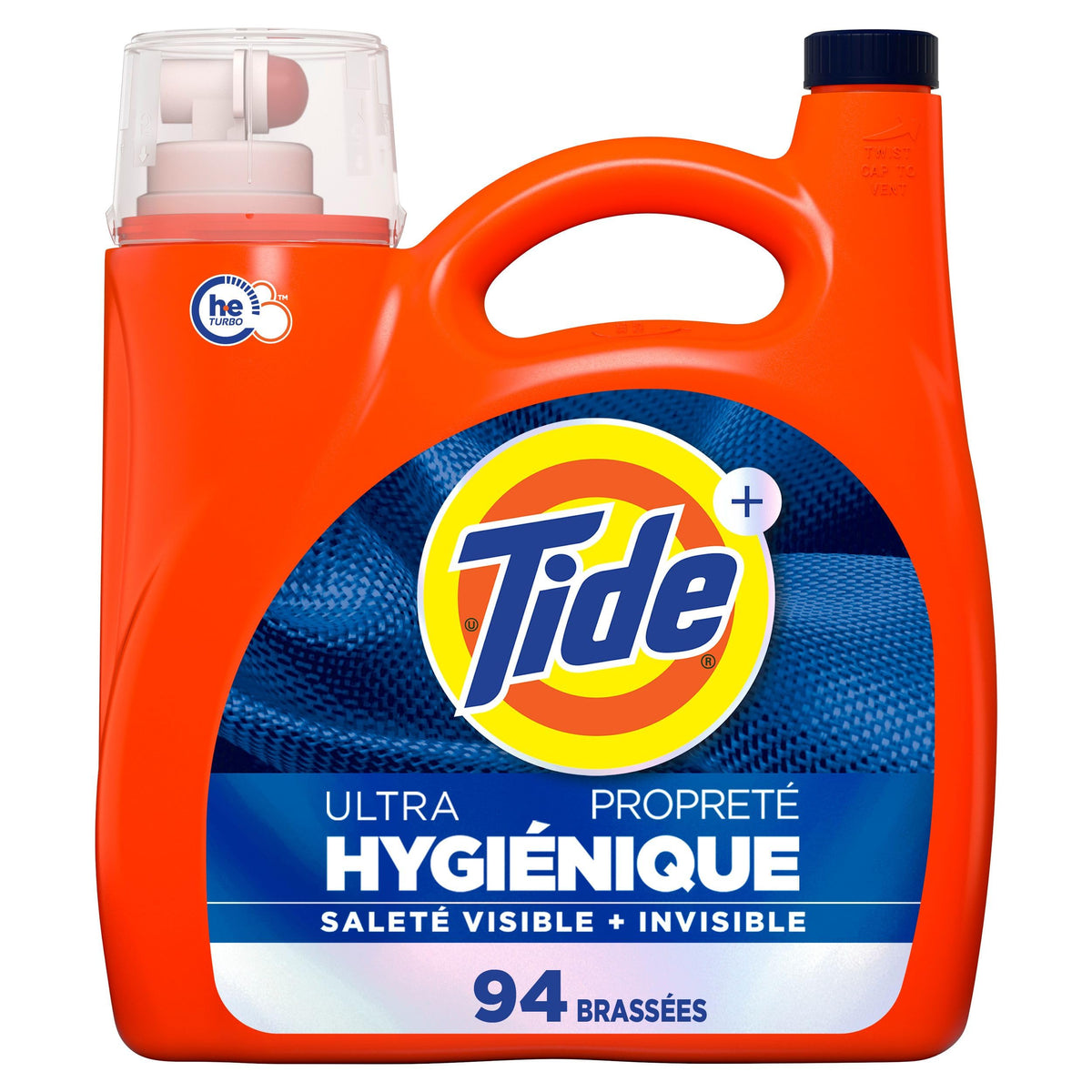Tide Ultra Hygienic Clean Liquid Detergent, Original, 94 Loads, 3.9L