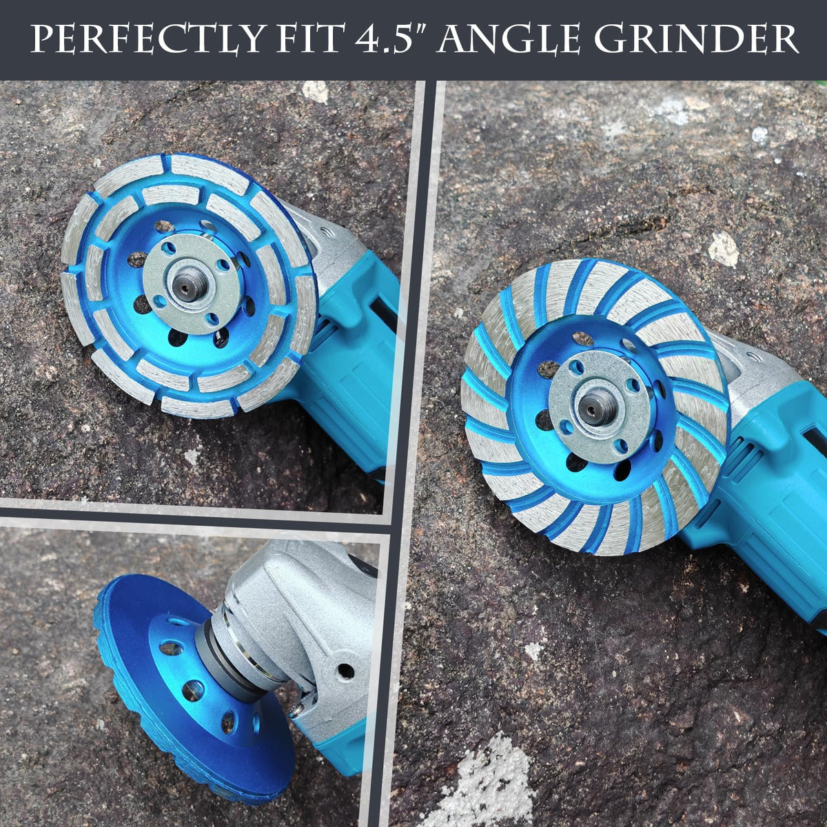 SWIGRANCE Diamond Concrete Grinding Cup Wheels, 4-1/2" (2 Pack)