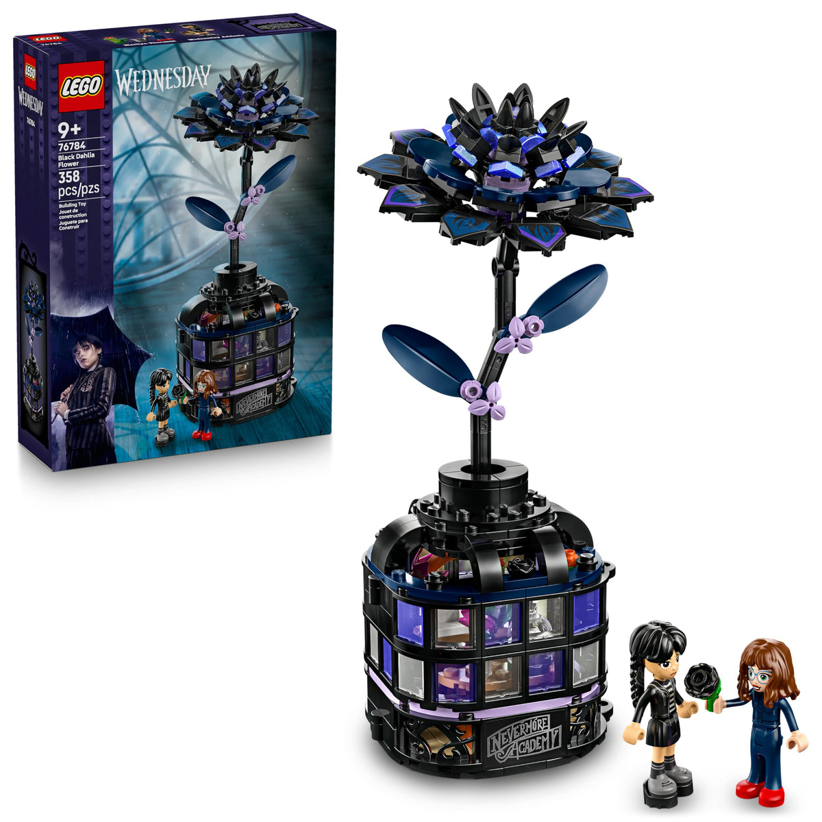 LEGO Wednesday Black Dahlia Flower Building Set, 76784