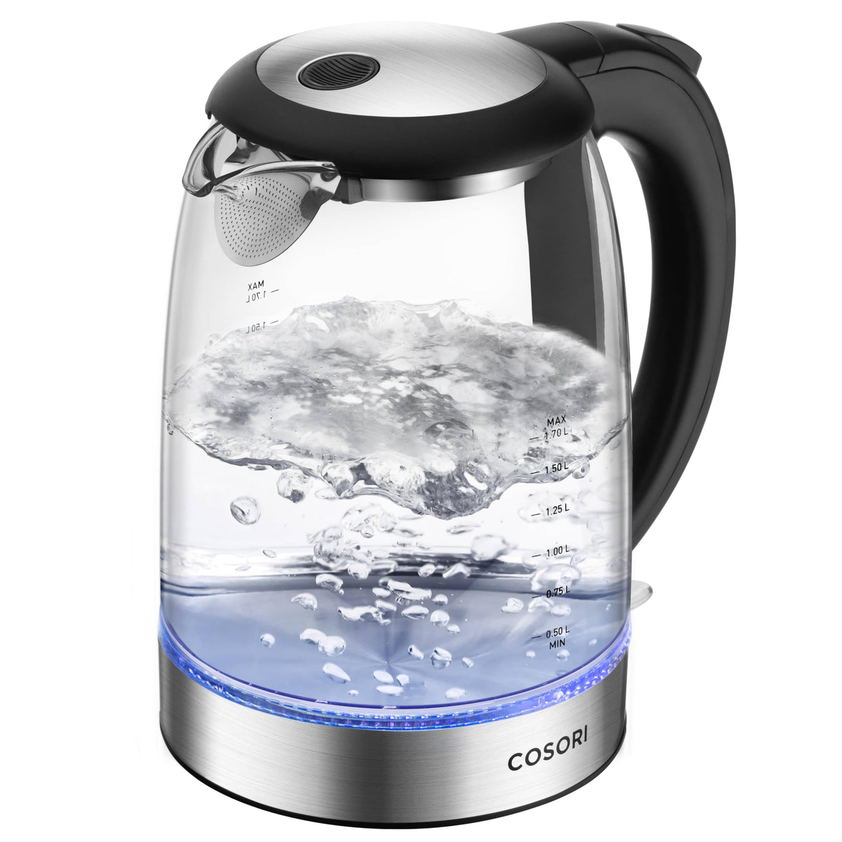 COSORI Plastic-Free Glass Electric Kettle, 1.7 L, 1500 W, Black