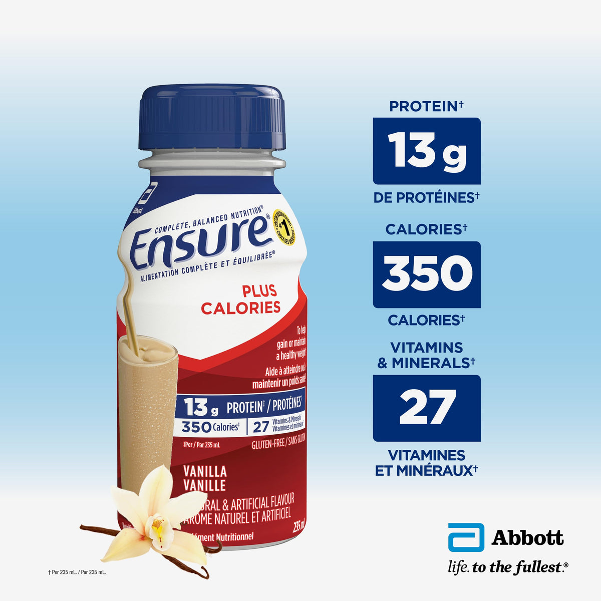 Ensure Plus Calories Nutrition Shake, Vanilla, 24 x 235 mL