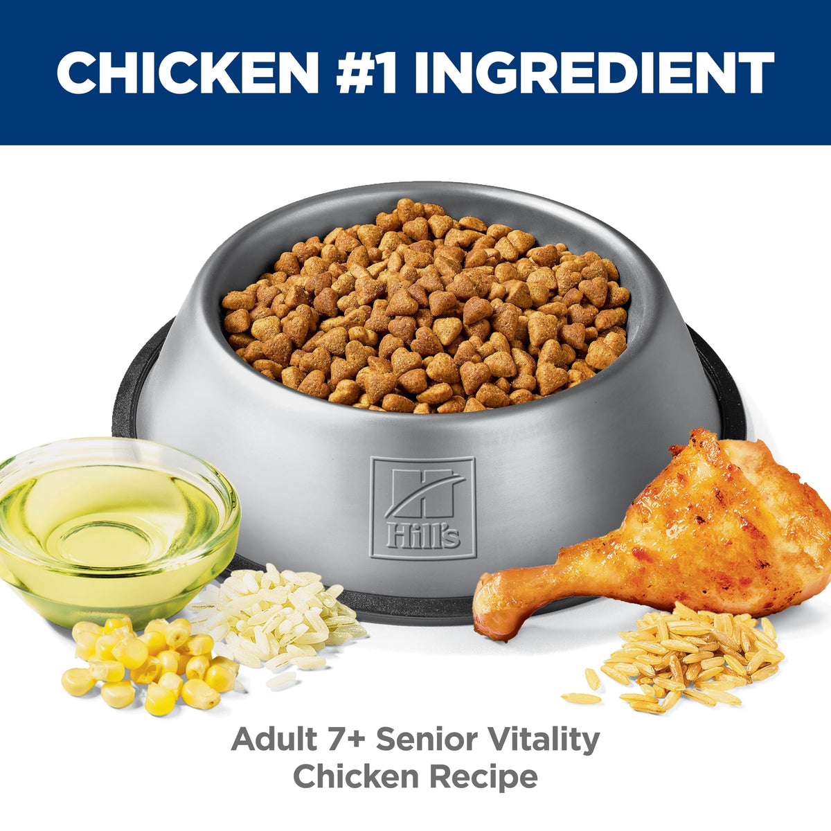 Hill's Science Diet Senior 7+ Chicken & Rice Dry Dog Food, 9.8 kg