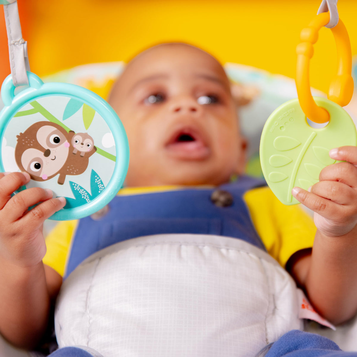 Bright Starts Soothing Vibrations Baby Bouncer, Safari Fun, 0-6 Months
