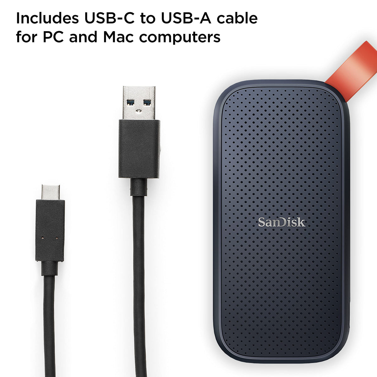 SanDisk Portable SSD, 2TB, USB-C, SDSSDE30-2T00-G26