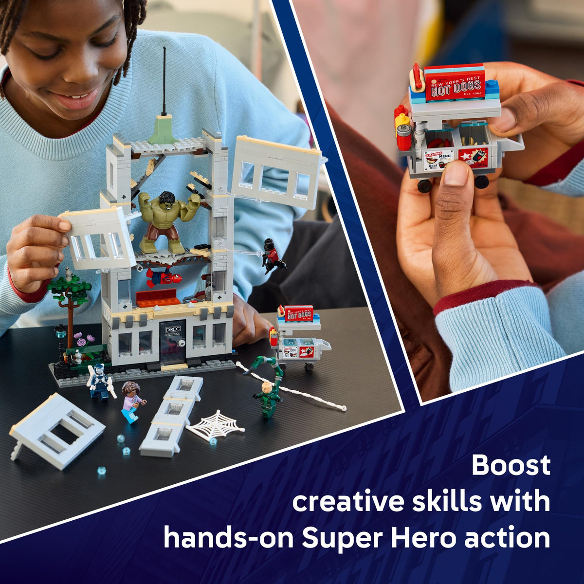 LEGO Marvel Spider-Man vs Hulk Epic Clash, Ages 8+, 76350