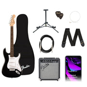 Fender Squier Debut Series Stratocaster Electric Guitar Kit, Black