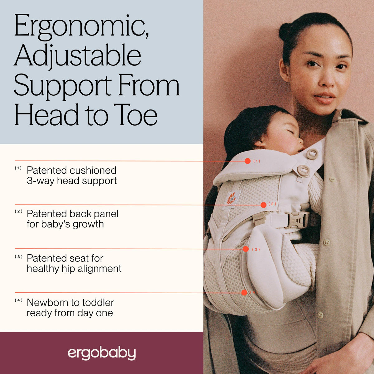 Ergobaby Omni Classic Baby Carrier, Newborn to Toddler
