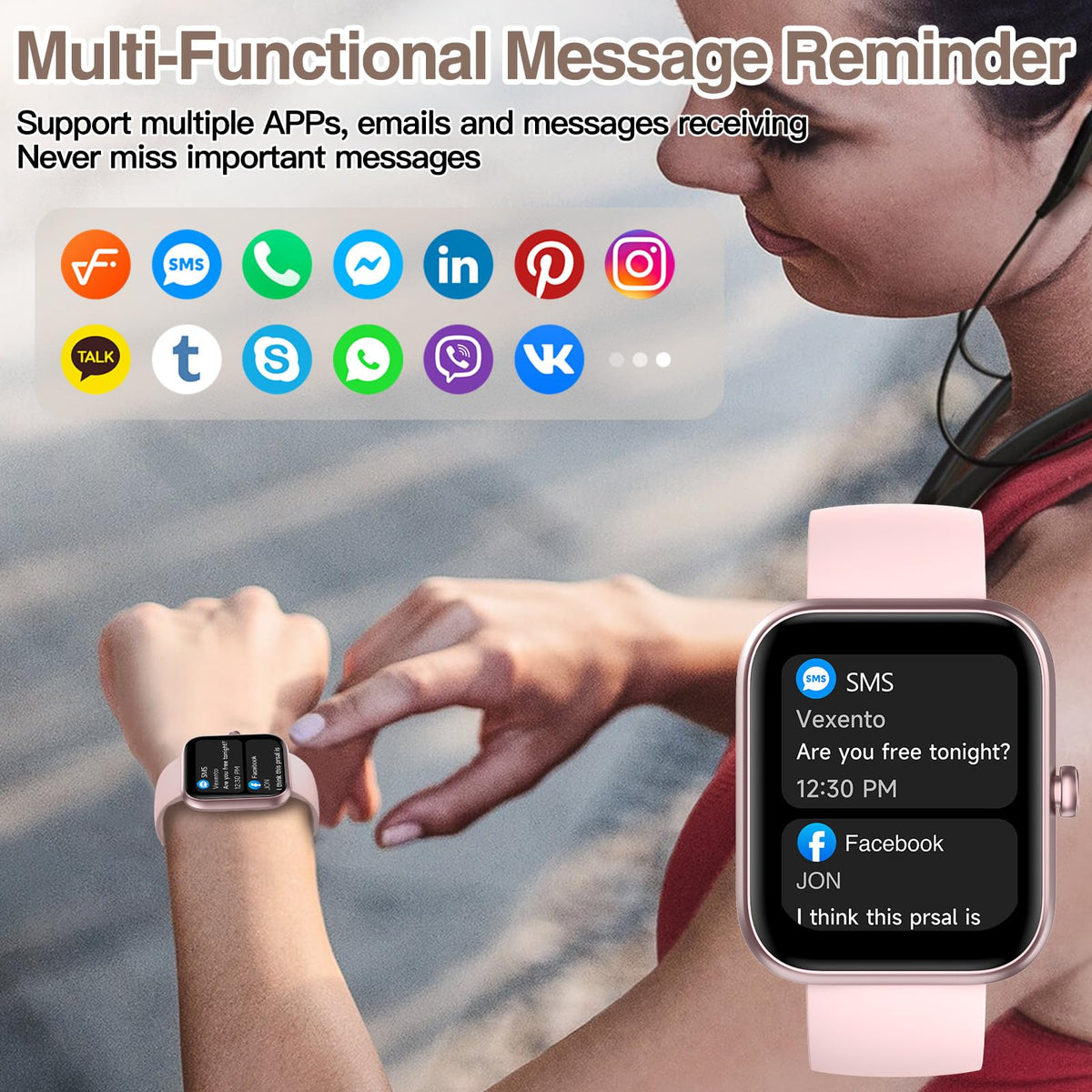 Smart Watch for Men and Women with Bluetooth Call, Alexa, 1.83 in