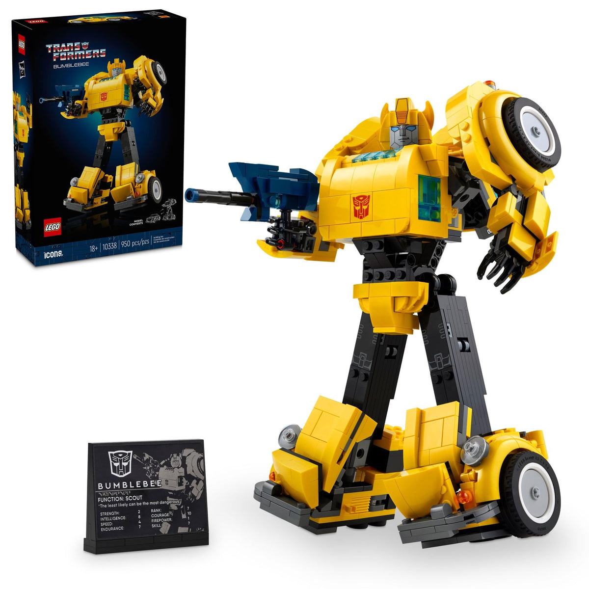 LEGO Icons Transformers Bumblebee Action Figure, 10338
