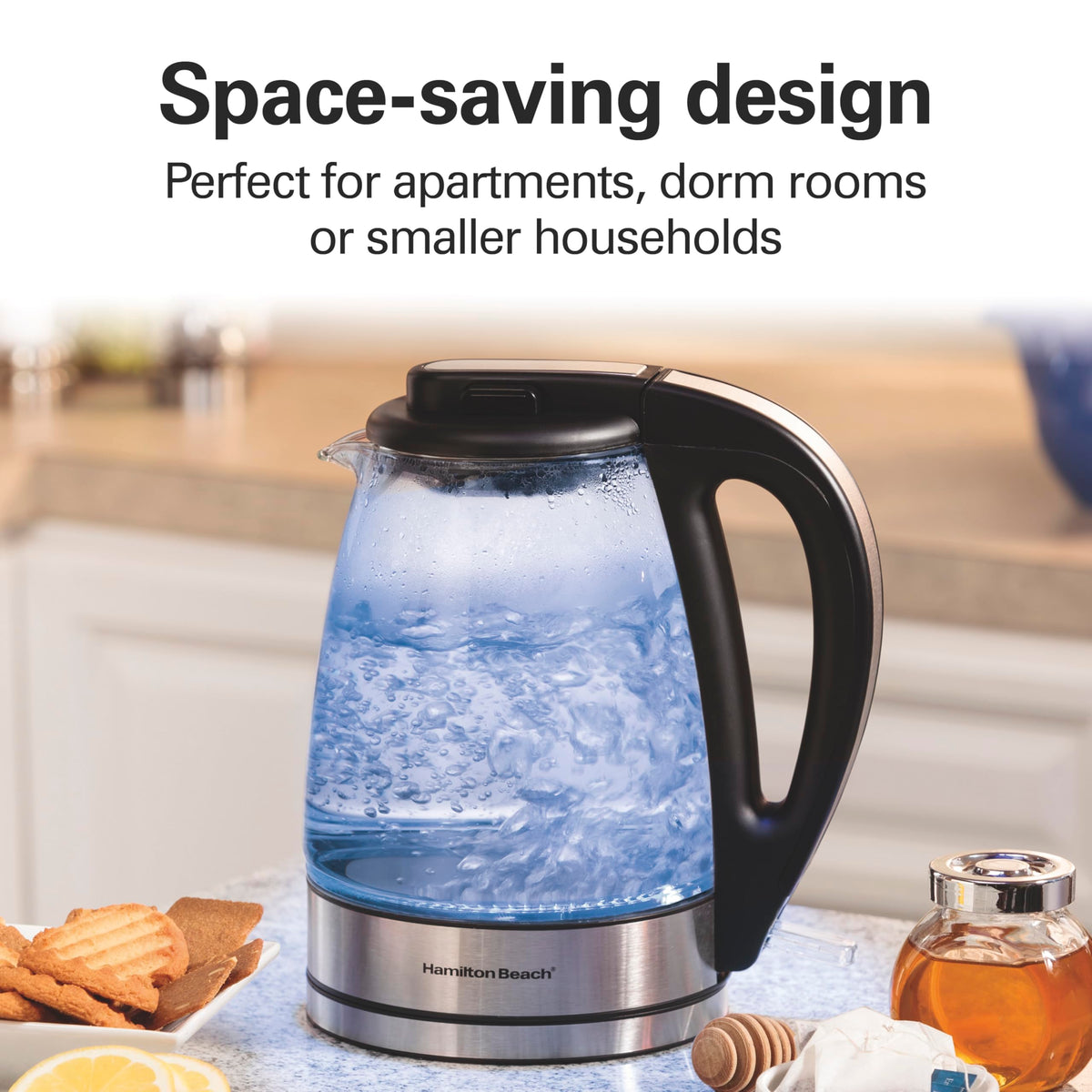Hamilton Beach Glass Electric Kettle, 1 L (40930JC)