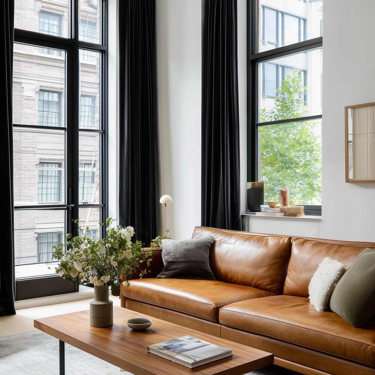 NICETOWN Black Velvet Curtains, 2 Panels, 52 x 84 Inch