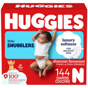 Huggies Little Snugglers Newborn Diapers, Size 0, 144 Count