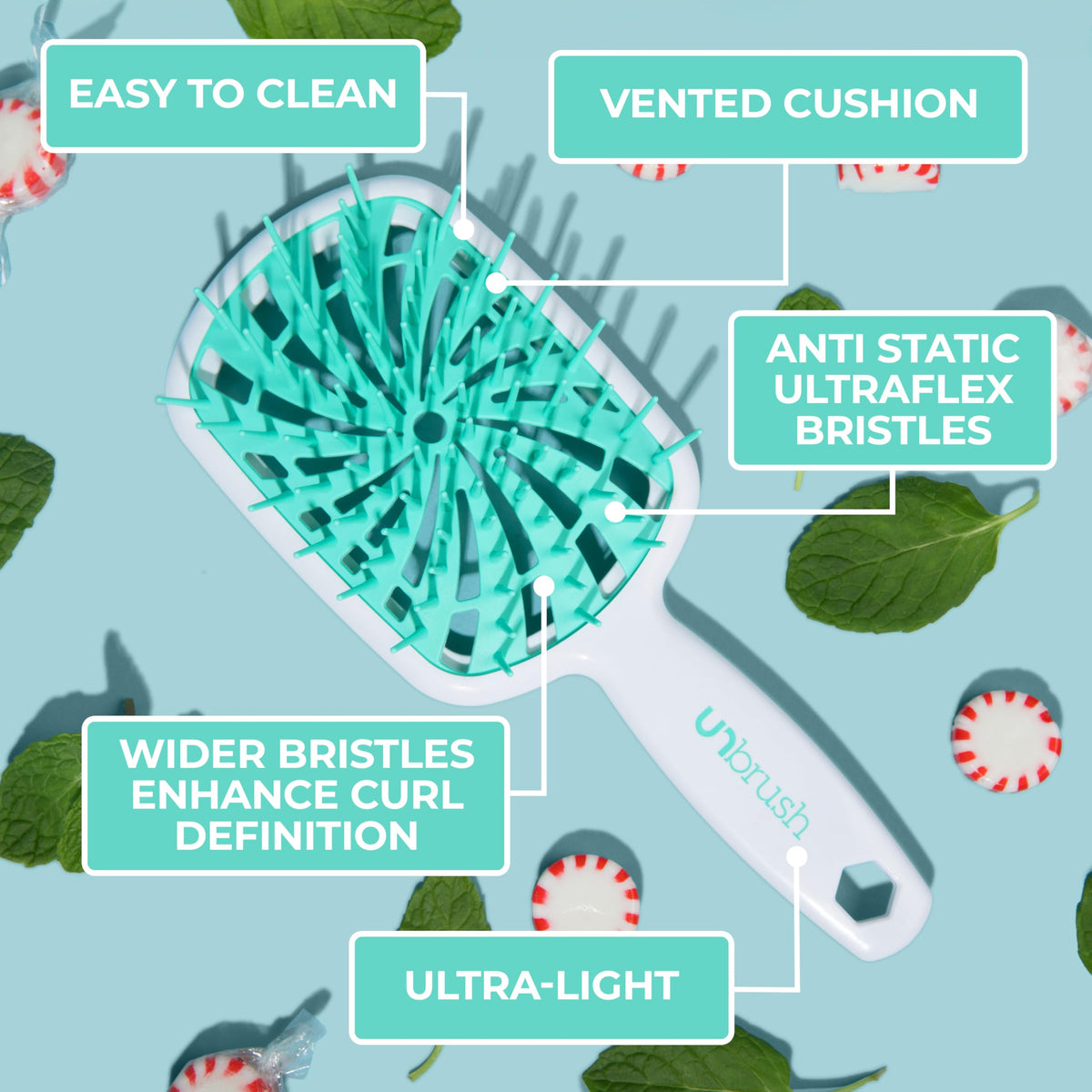 FHI Heat UNbrush Plus Curly Hair Brush with 84 UltraFlex Bristles