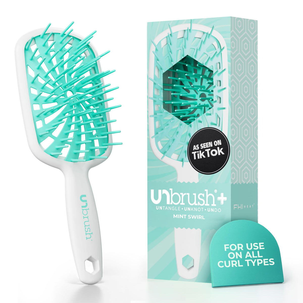 FHI Heat UNbrush Plus Curly Hair Brush with 84 UltraFlex Bristles