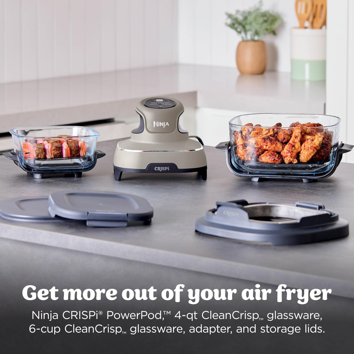 Ninja Crispi Portable Glass Air Fryer System (FN101ST)