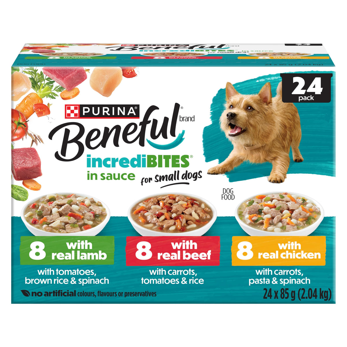 Beneful IncrediBites Small Breed Wet Dog Food Variety, 24 x 85 g