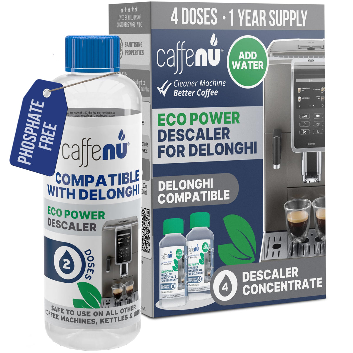 De'Longhi Compatible Descaling Solution, 2 Bottles