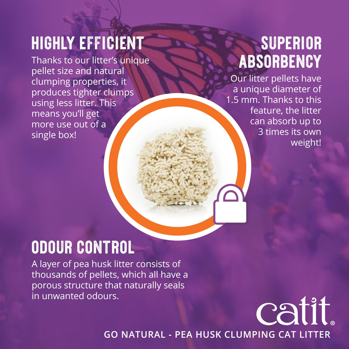 Catit Go Natural Pea Husk Clumping Cat Litter, Vanilla, 5.6 kg