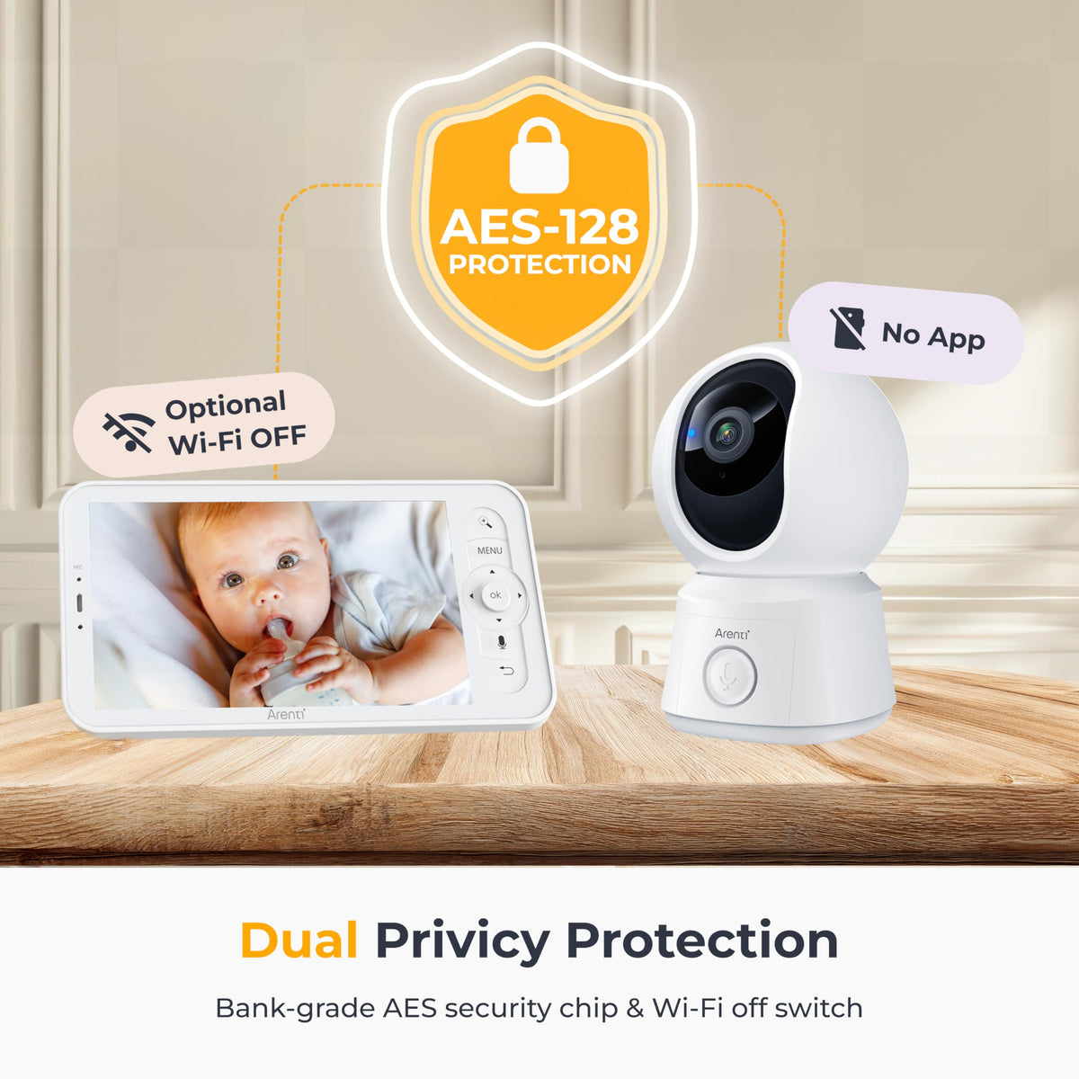 Arenti B2 WiFi 6 Baby Monitor with 5" Display