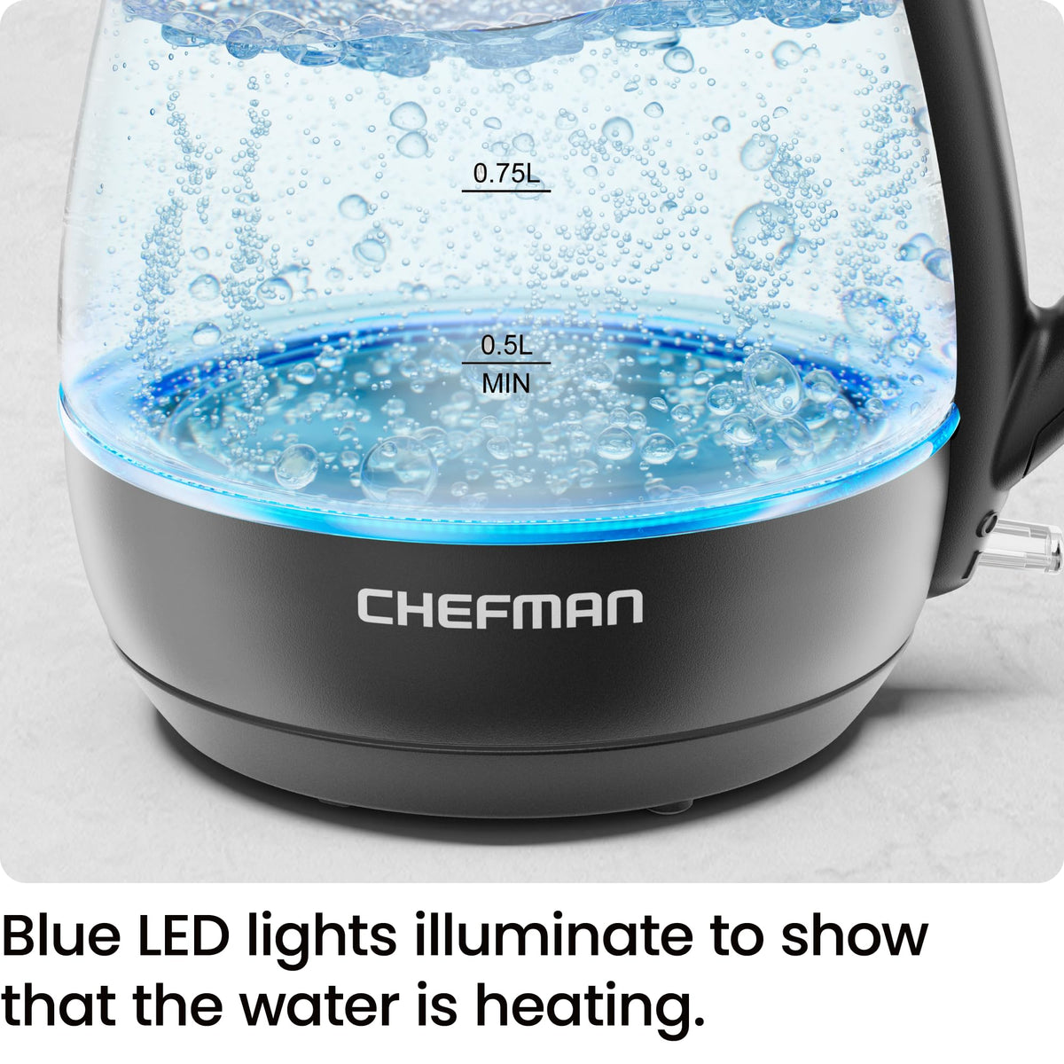 Chefman 1 L Electric Tea Kettle with LED Lights