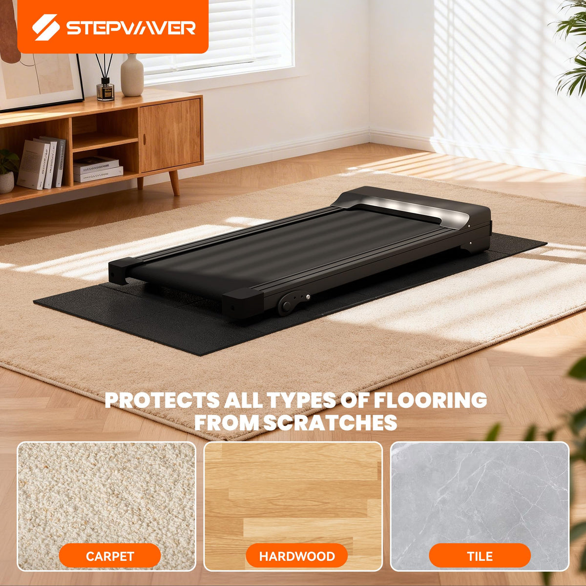 Stepwaver High Density Treadmill Mat, 1/4"