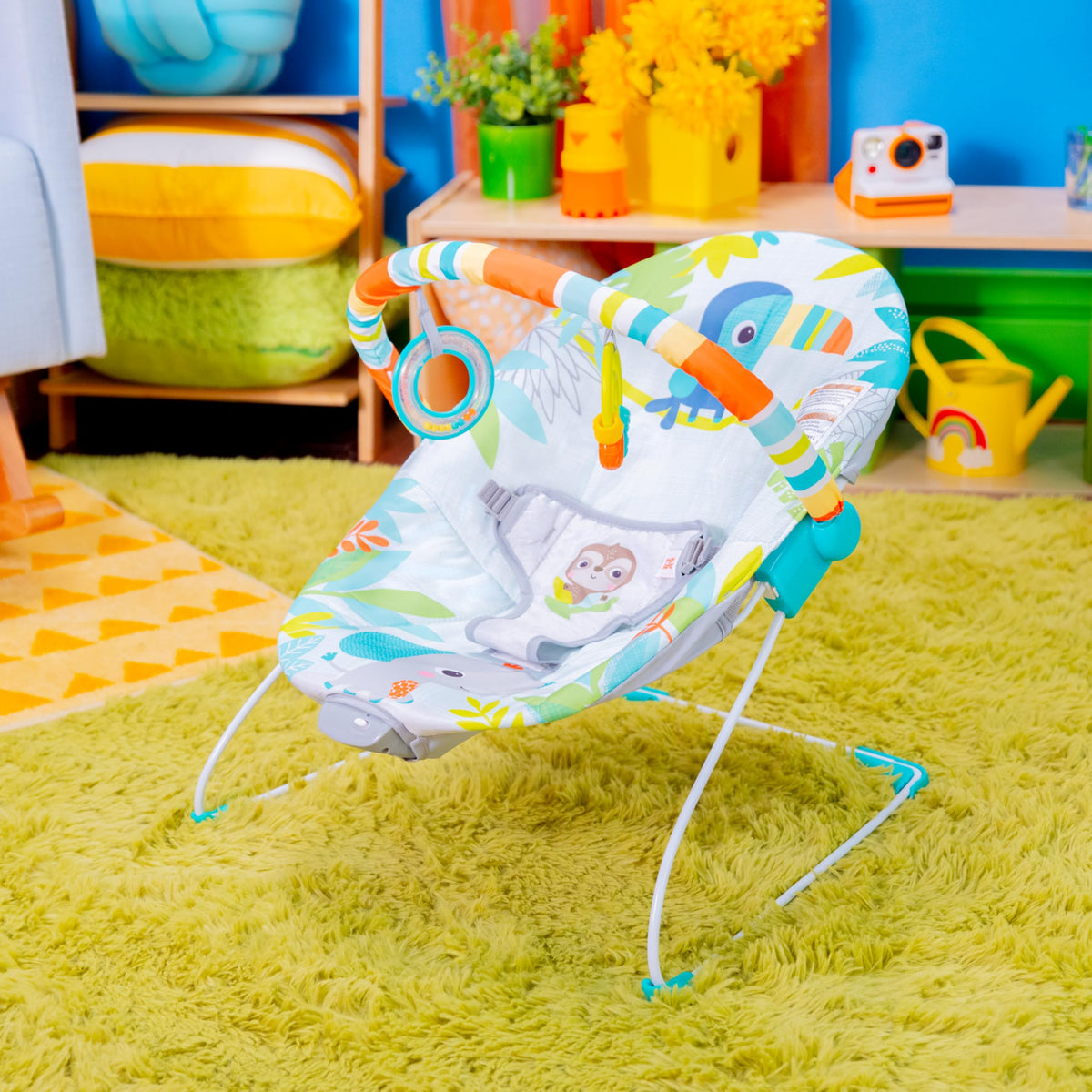 Bright Starts Rainforest Vibes Vibrating Baby Bouncer