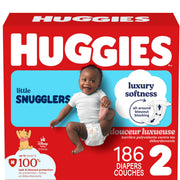 Huggies Little Snugglers Diapers, Size 2 (12-18 lbs), 186 Count