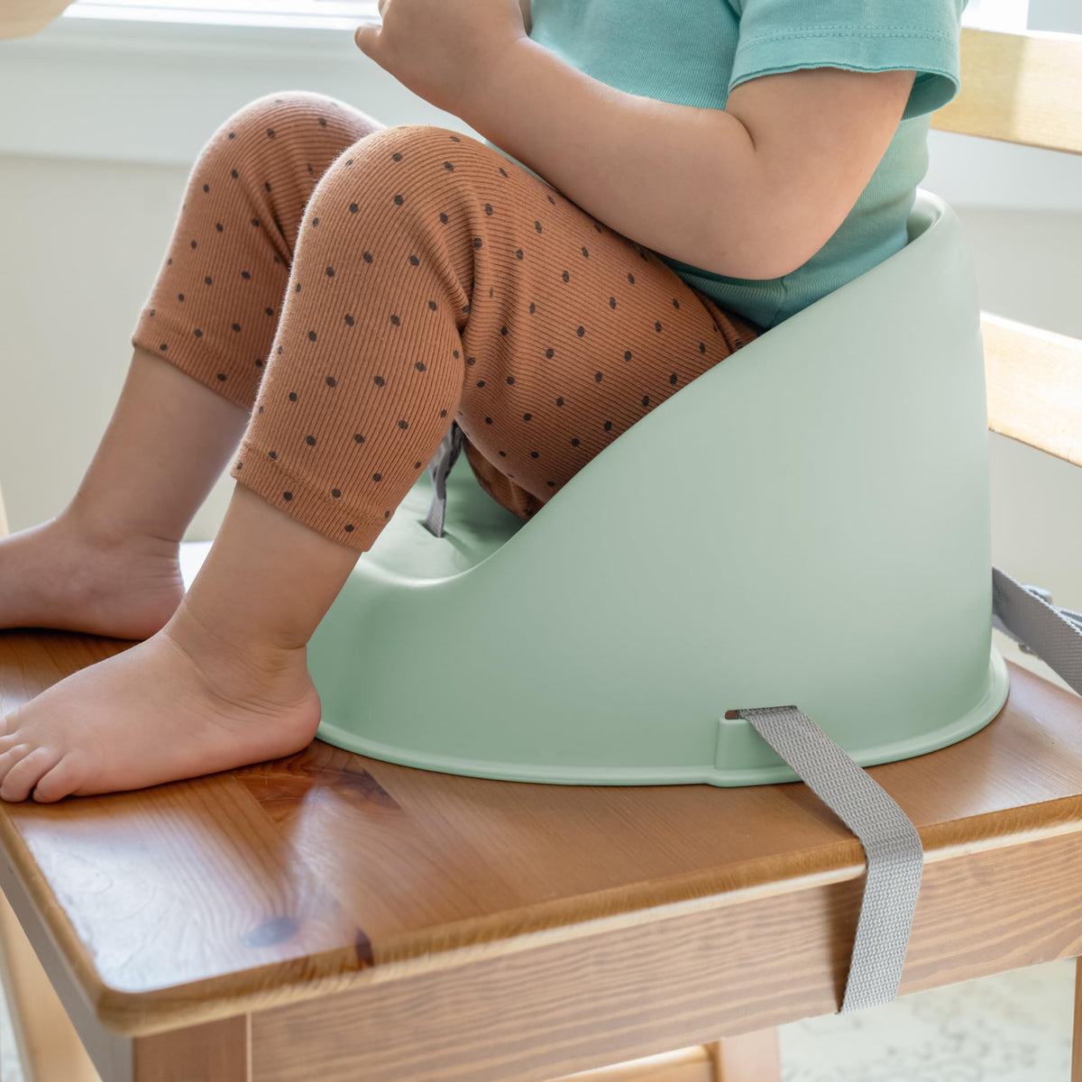 Ingenuity My Spot Easy-Clean Baby Booster Feeding Chair, Green