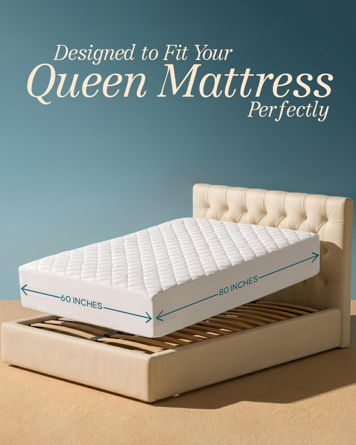 Utopia Bedding Quilted Fitted Mattress Pad, Queen, White