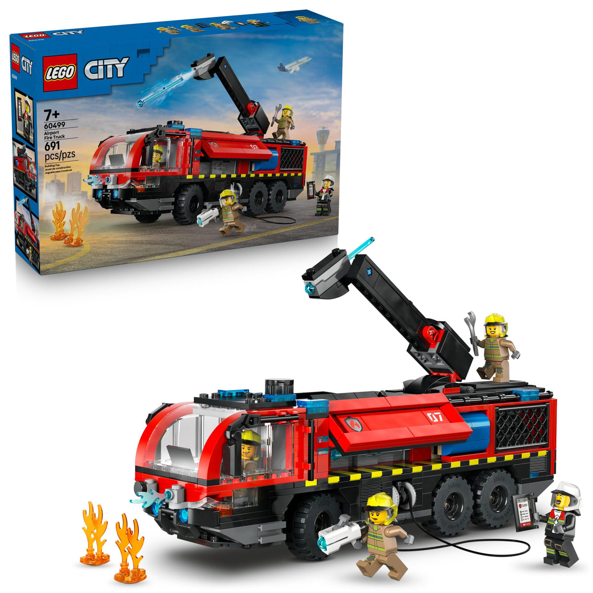 LEGO City Airport Fire Truck Building Toy, 60499, Ages 7+