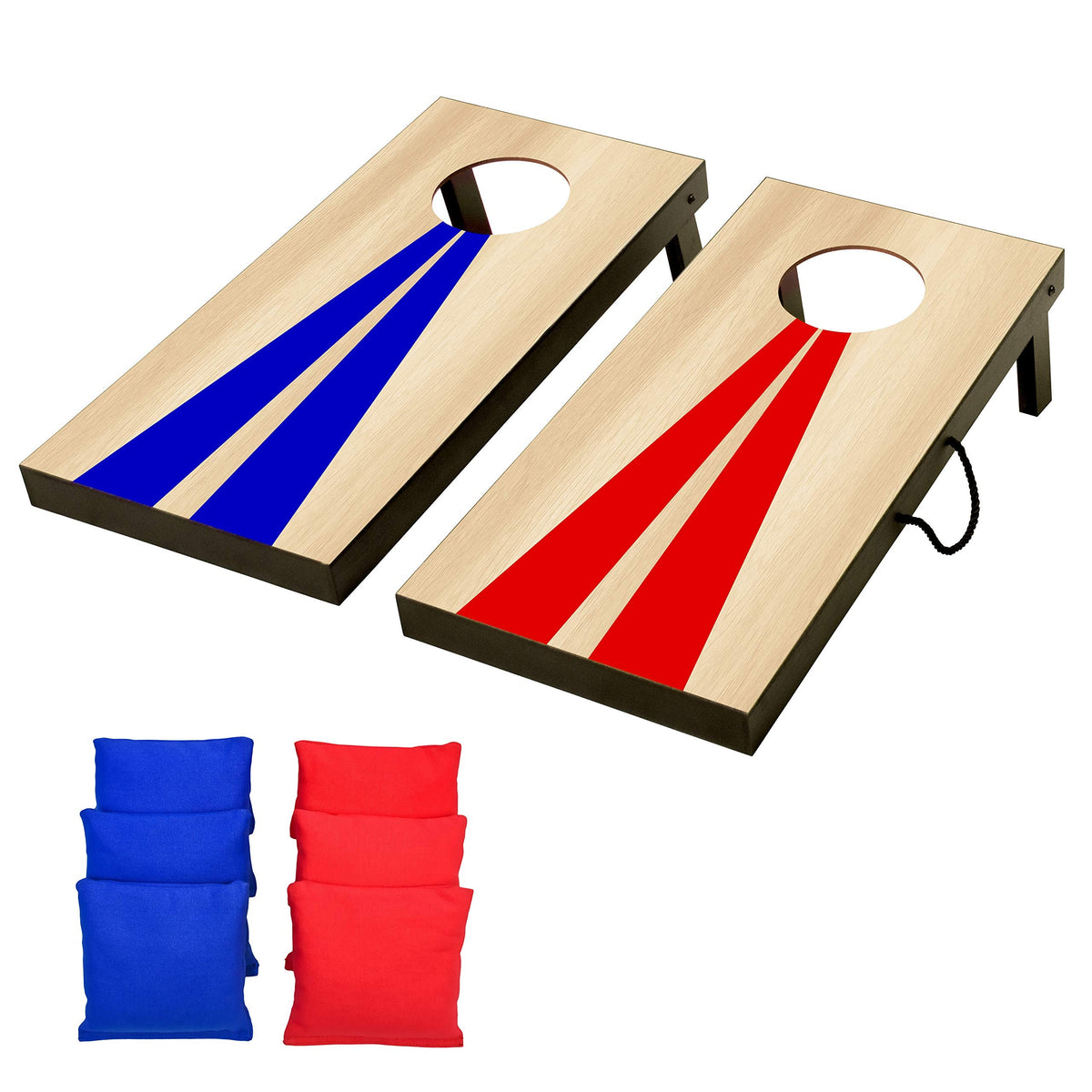 GoSports Portable Cornhole Game Set, 2 ft x 1 ft, 6 Bean Bags