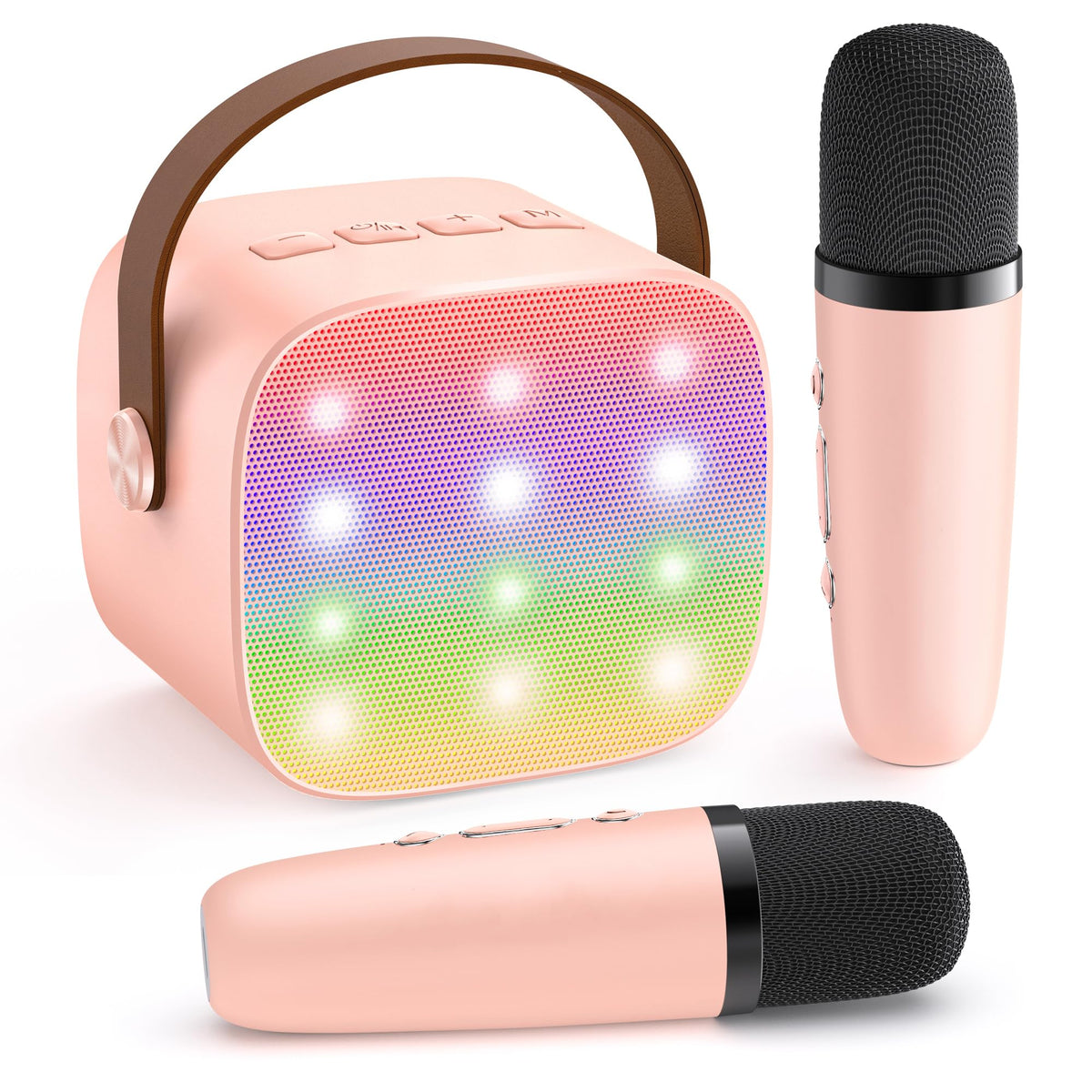 YLL Mini Karaoke Machine with 2 Wireless Microphones