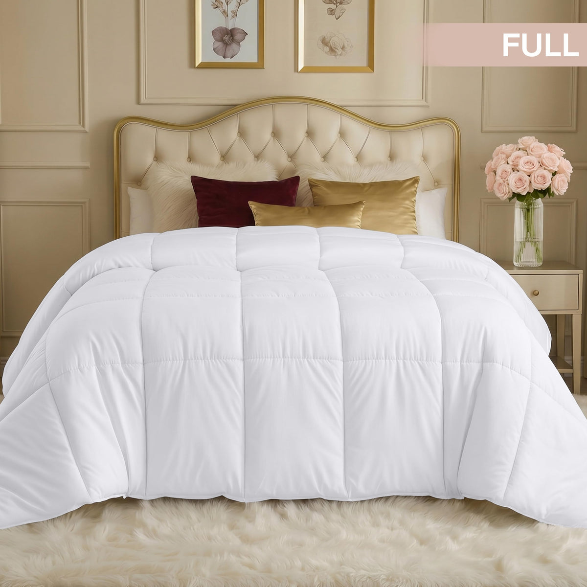 Utopia Bedding Down Alternative Comforter, Full, White