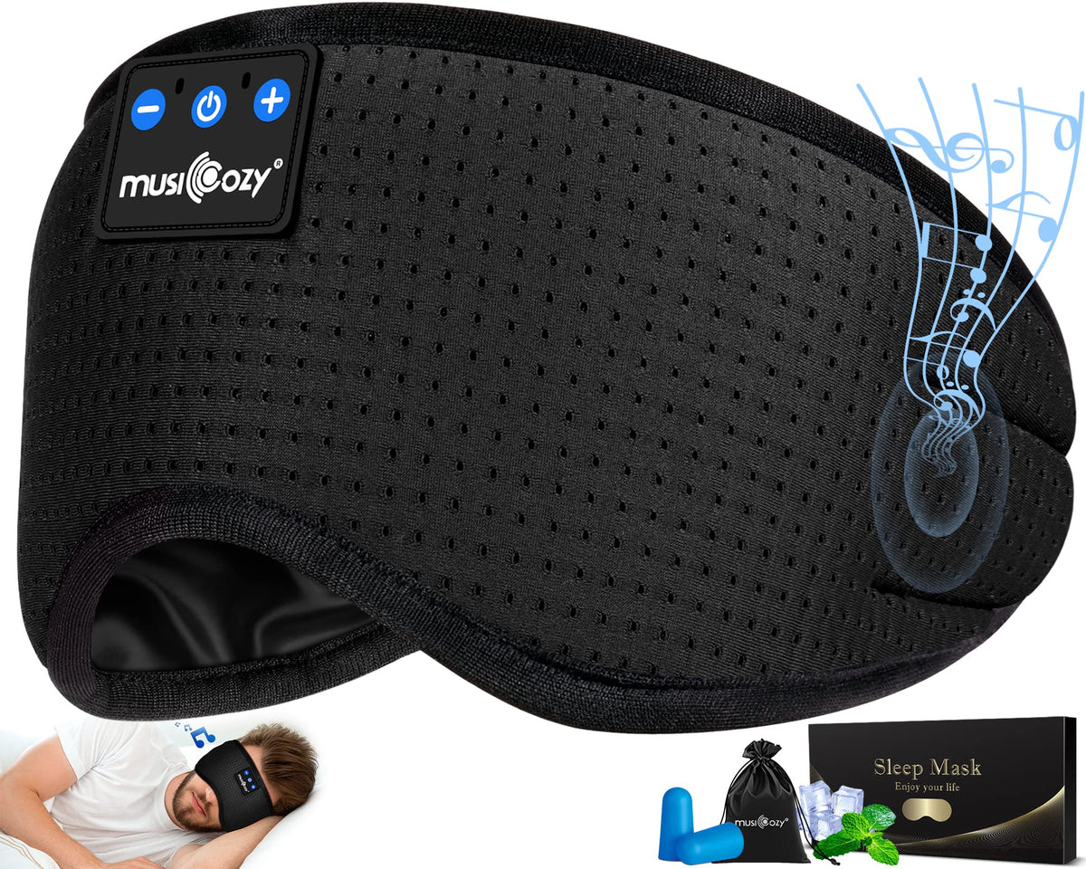 Musicozy Bluetooth 5.4 Sleep Headphones Headband, Matte Black