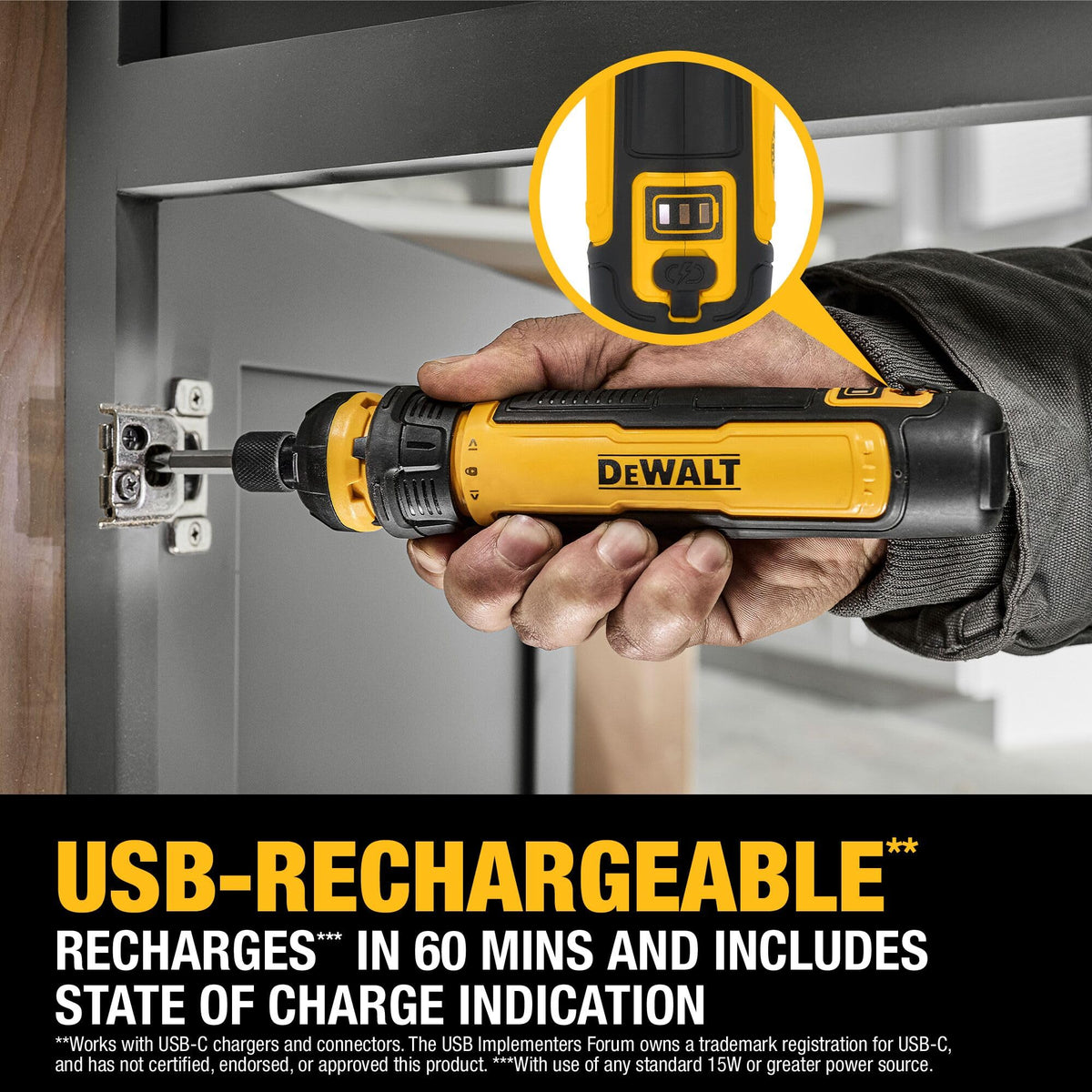 DeWalt 4V Cordless Screwdriver 15 Piece Set, DWHT66719